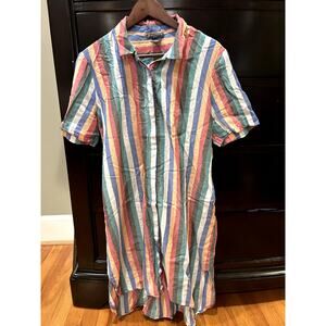 Chelsea & Theodore Shift Dress Size XL Lagenlook Comfy Vertical Stripes